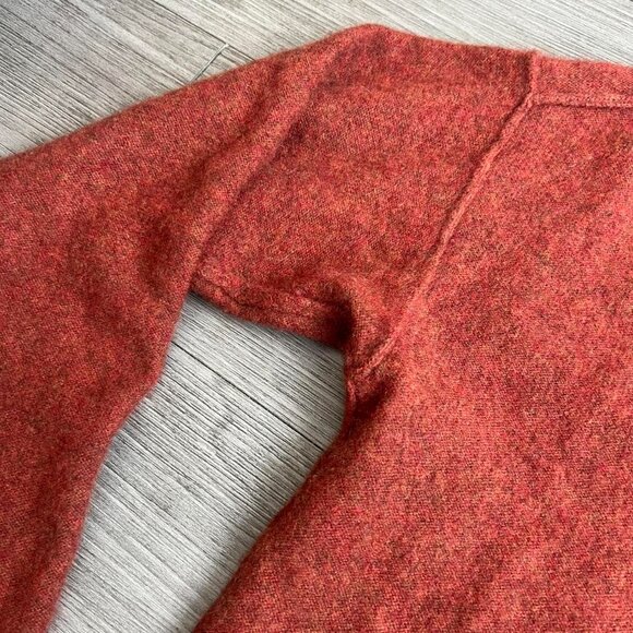 Free People Burnt Orange Forever Cashmere Sweater Boho Slouchy Size S - Picture 4 of 6